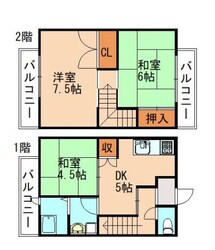 平第三たつみ荘の物件間取画像